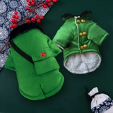 Кошачья одежда осенью и зимней хлопковой одеждой, котят, британская короткая собака, тяга плюшевая плюшка маленькая собака питомец