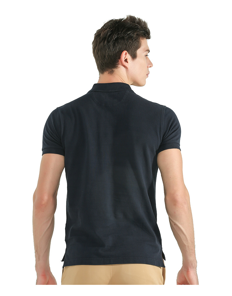 Brooks Brothers / Buck Brothers Áo cotton ngắn tay màu xanh đậm Áo thun1000038257 ~ ~ áo polo trắng