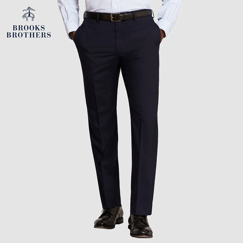 Brooks Brothers / Booker Brothers Men Jersey Sheep Wool Straight Suit Quần đi lại - Suit phù hợp