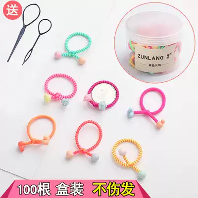 Children Hairband Princess Hairband do not hurt hair small girl tie hair leather band Korean cute rubber band hair rope