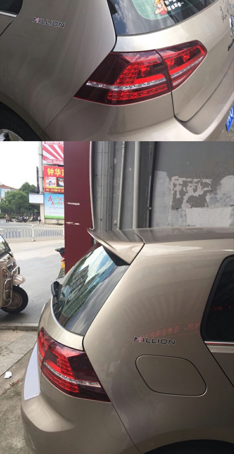 Dành riêng cho Volkswagen Golf 7 đuôi 14-18 mô hình cao 7 cánh sửa đổi trên cánh cố định đấm miễn phí với sơn Đuôi gió the thao