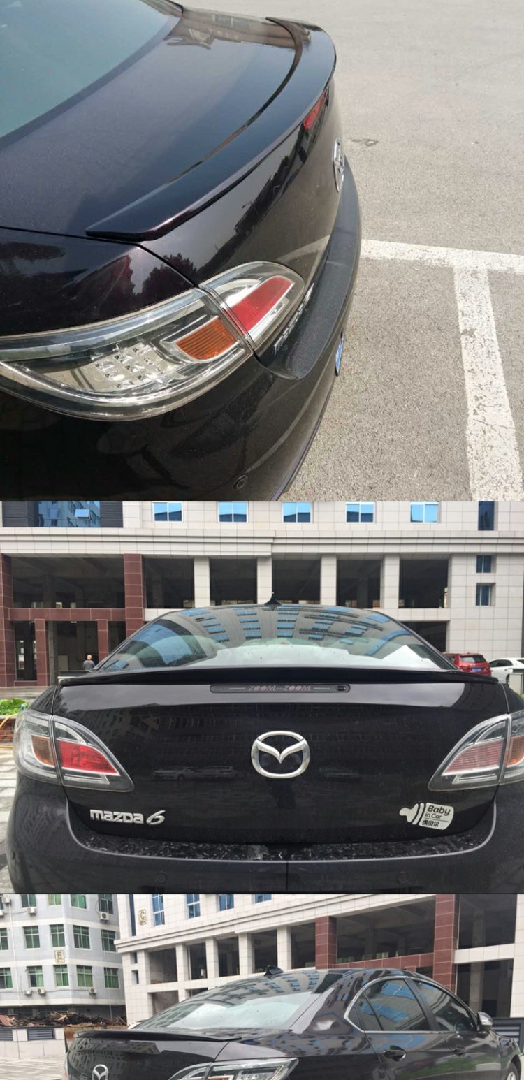 Mazda 6 Rui cánh đuôi với sơn sửa đổi đặc biệt Xe cánh đuôi đuôi cánh cố định ABS miễn phí đấm cánh gió ô tô