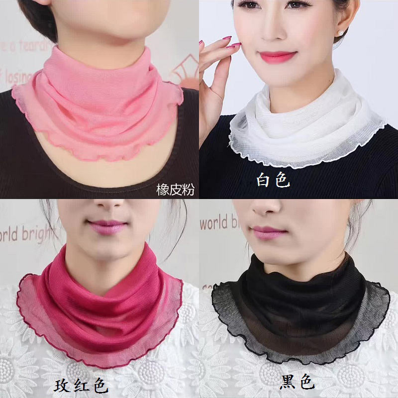 Cao cấp lụa khăn lụa cổ áo dệt kim lưới khăn lụa nữ mùa xuân và mùa thu khăn khăn mặt trời bảo vệ cổ tử cung đốt sống khăn quàng cổ phượt
