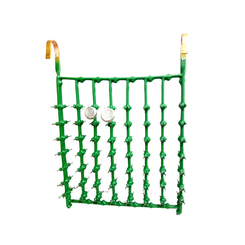 Teacup filter electrolytic hanger green stainless steel custom-made spray paint spray electroplating rubber anode galvanized chrome plating