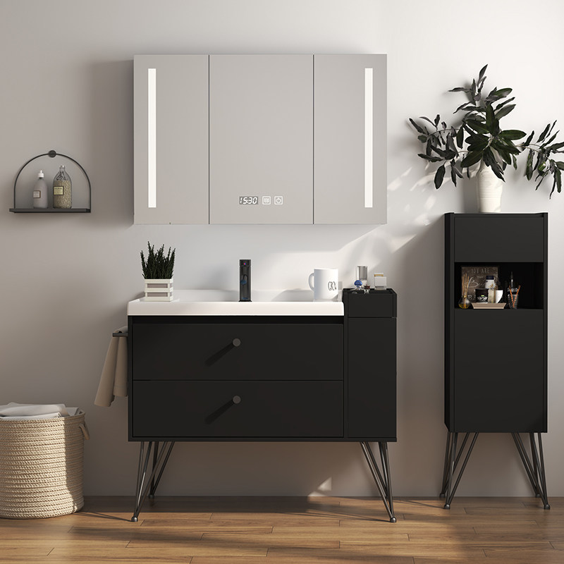 Nordic Bathroom Cabinet floor toilet wash basin pool cabinet combined smart mirror cabinet bathroom