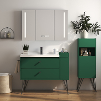  Nordic bathroom cabinet Smart mirror cabinet Bathroom sink Washbasin washbasin cabinet combination floor-standing bathroom