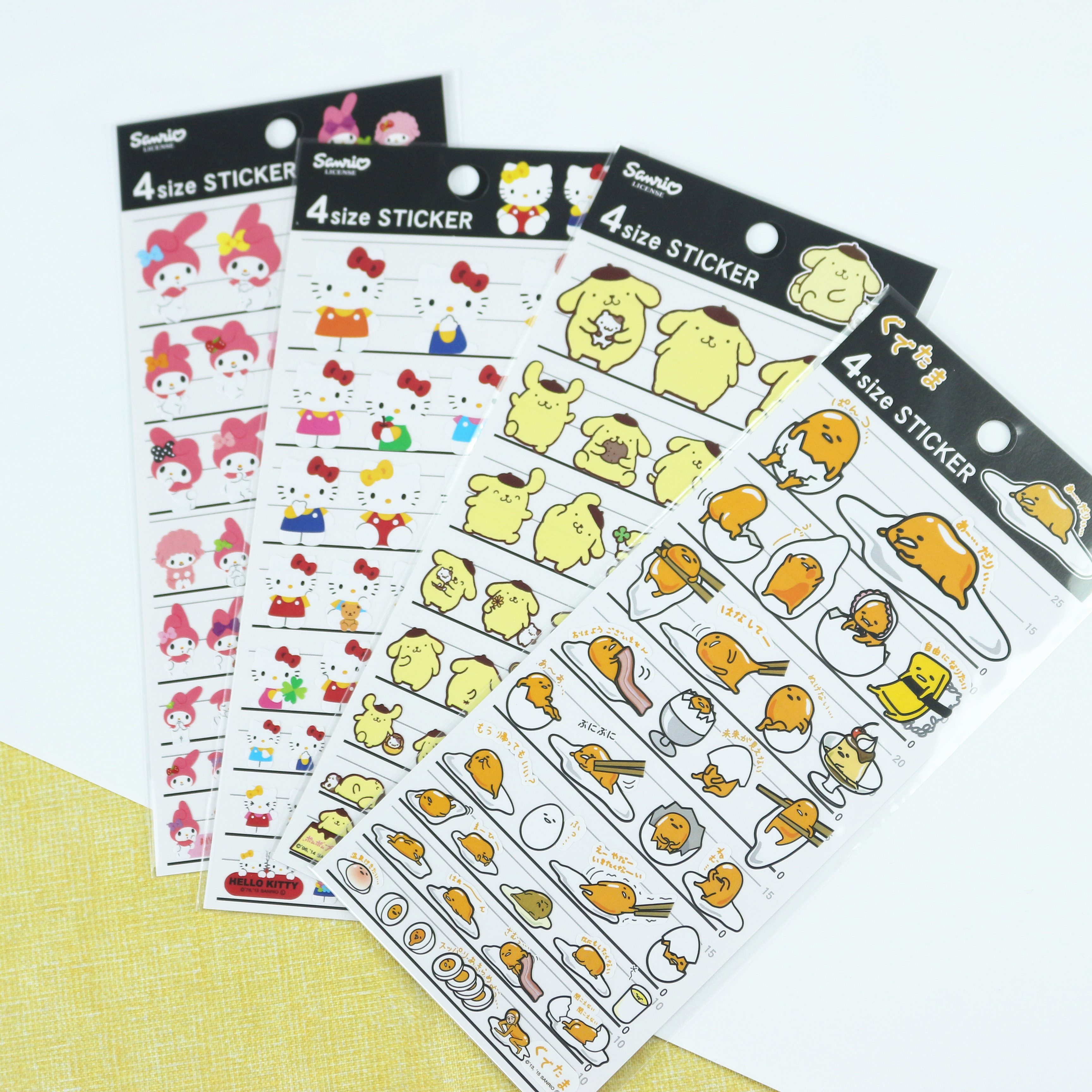 August School Japan KAMIO Sanrio Limited Sticker Pudding Dog Lazy Egg Kitty Melody