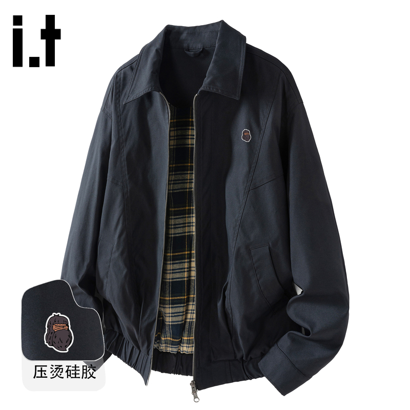 It:Fingercroxx American Style Trendy Brand Retro Jacket Men's 2026 Spring New Versatile Casual Jacket B