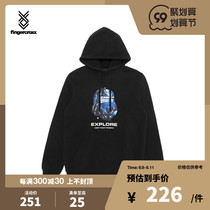 fingercroxx Mens Autumn Winter bigfoot Digital Print Casual Hoodie 30218XB