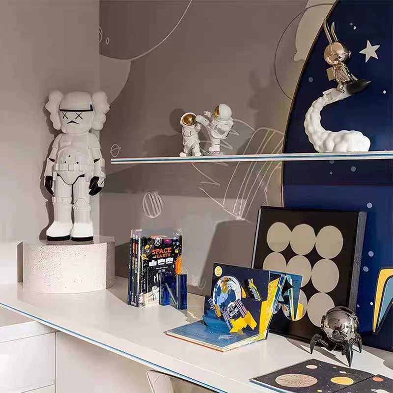 Creative Cartoon Model Room Children's Room Space Astronaut Aerospace Theme Kaws Home Soft Decoration Ornaments