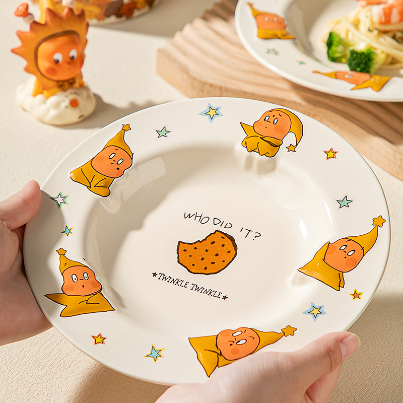 Star People Co-Branded Tableware Plates Ceramic Dinner Plates Household Cartoon Children's Breakfast Plates Dessert Plates Pasta Plates Star People Co-Branded Tableware Plates Ceramic Dinner Plates Household Cartoon Children's Breakfast Plates Dessert Plates Pasta Plates