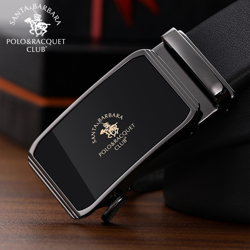 St. Paul's high-end suit men's belt leather automatic buckle belt men's pure cowhide business men's pants belt