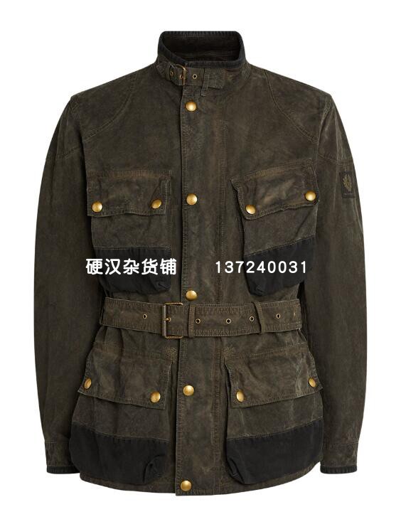 In Stock Belstaff Patched Trailmaster Jacket Italian-Made Oil-Waxed Thick Jacket