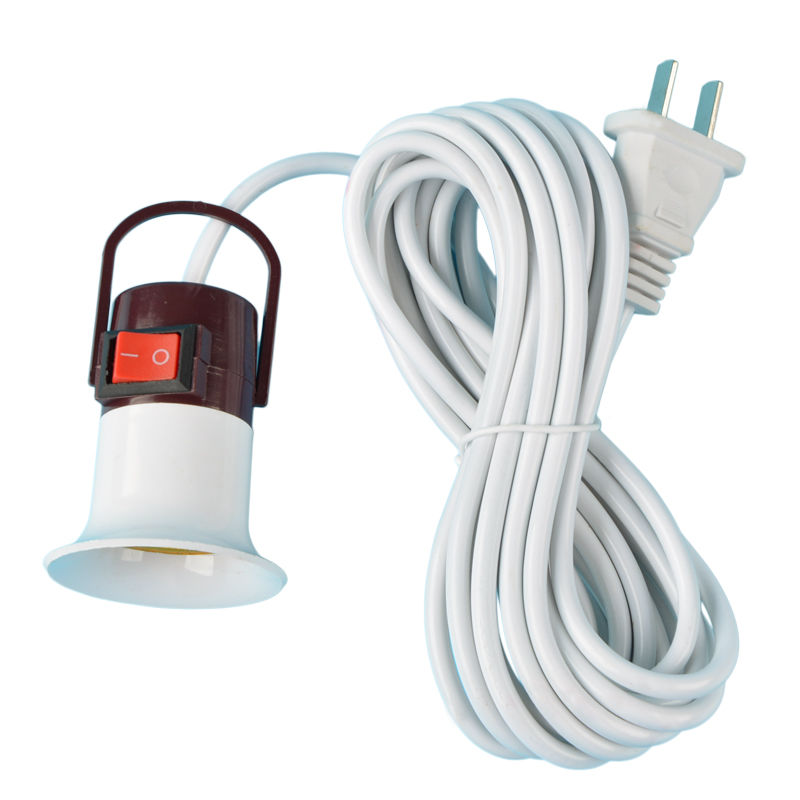 Home LED Super Bright Energy Saving Power Saving Light Bulb With Wire Plug-in Electric E27 Screw Mouth Lamp Holder Suspended Bedroom Lighting Chandelia