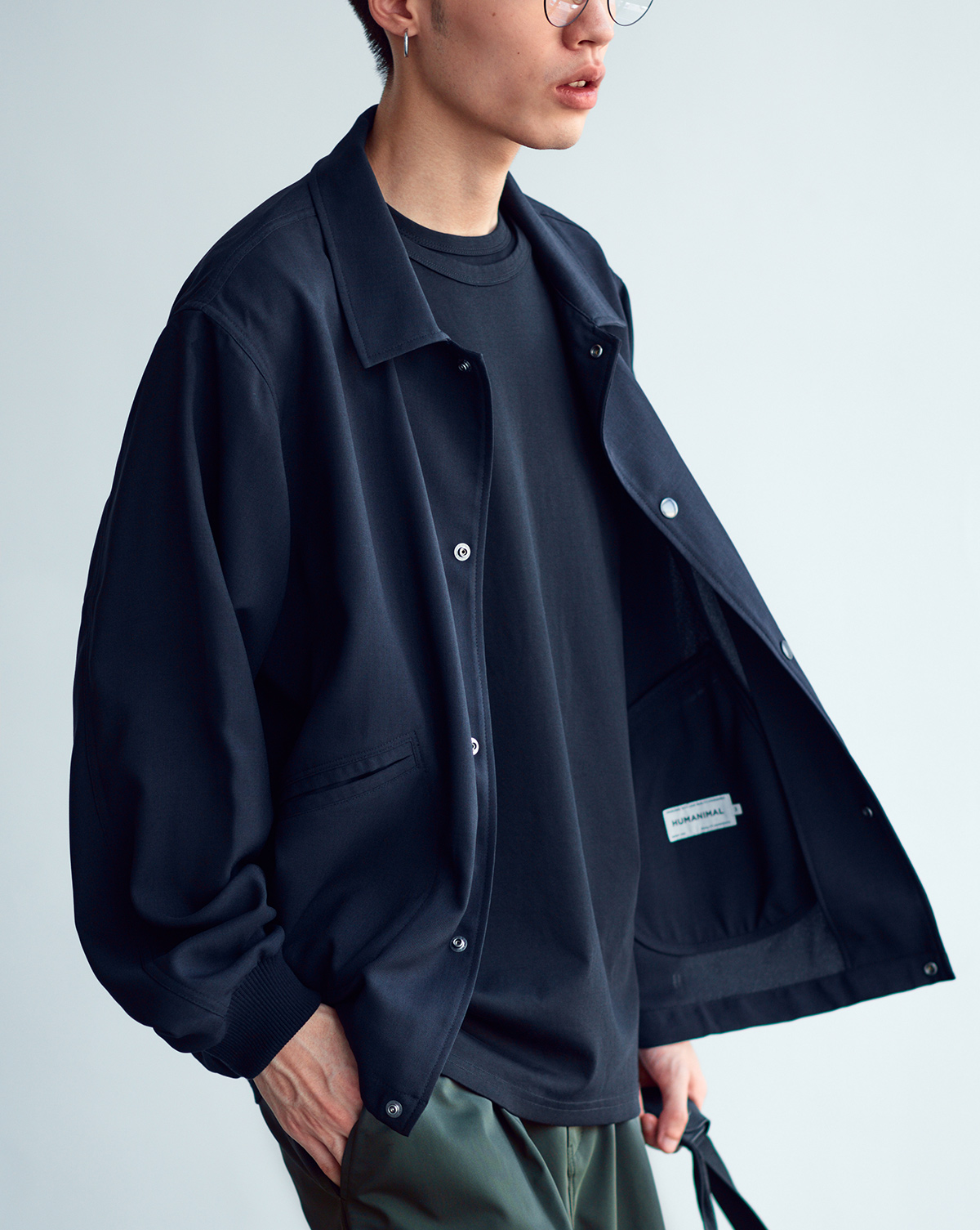 HUMANIMAL 21SS Japan imported imitation wool fabric waterproof easy-care coach jacket lightweight short jacket