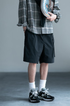 HUMANIMAL] Cordura Waterproof Breathable Technical Fabric Black Loose Straight Casual Shorts
