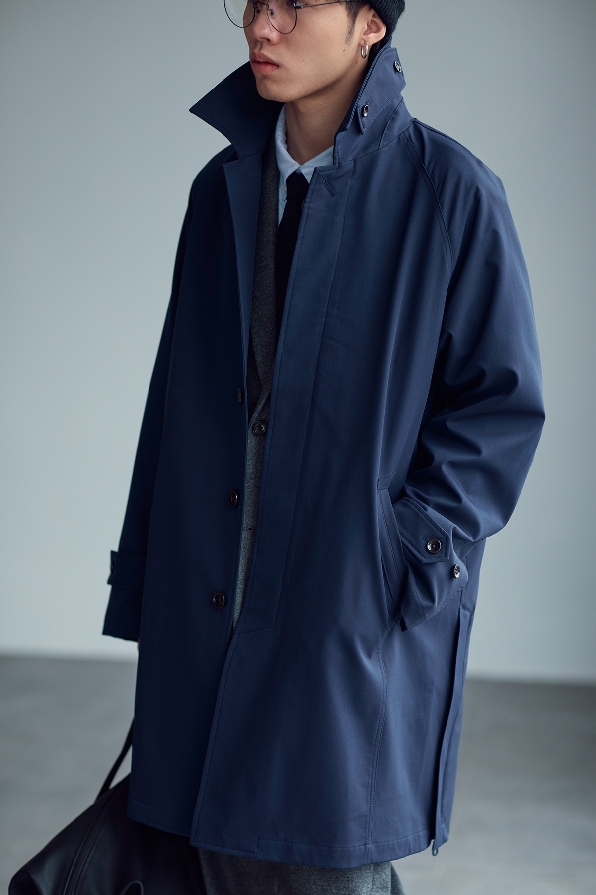 HUMANIMAL 20AW] JAPAN IMPORTED SOOTEX® FUNCTIONAL WATERPROOF FABRIC SINGLE-BREASTED TRENCH COAT