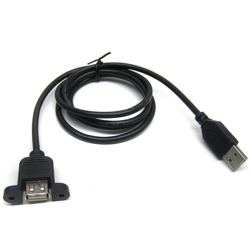 USB2 0 extension cable with built-in nut to lock the main case panel male to female with ears 0 5 2 1 5 meters