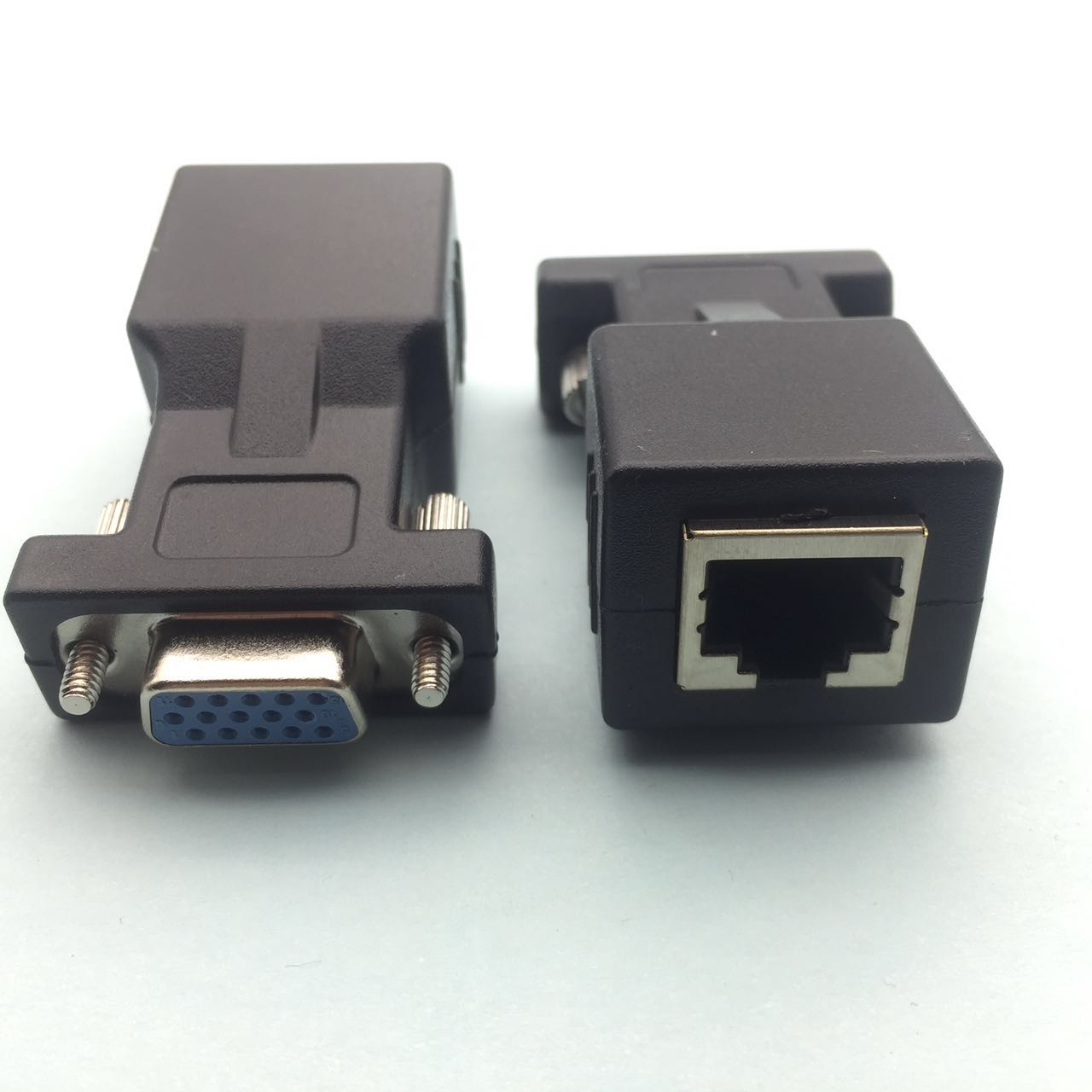 VGA female to RJ45 female adapter Use network cable to transmit VGA signal to network cable extension cable VGA15 pinhole