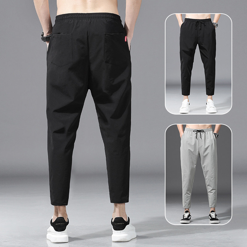 Ice Screen Pants Men Summer Thin Casual Han Edition Trend Hundry Halen Rob Nine Pants