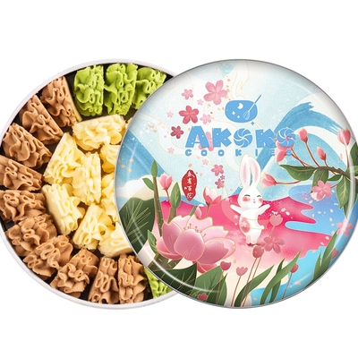 AKOKO经典小花曲奇礼盒装560g