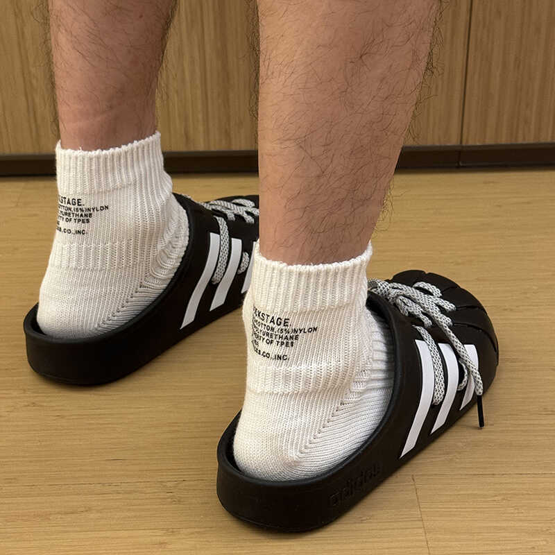 New Spring and Summer Socks for Men and Women, Mid-Calf Socks Paired with Clogs, Thick Knit Slouch Socks, Heel Sports Letter Socks, Trendy Socks