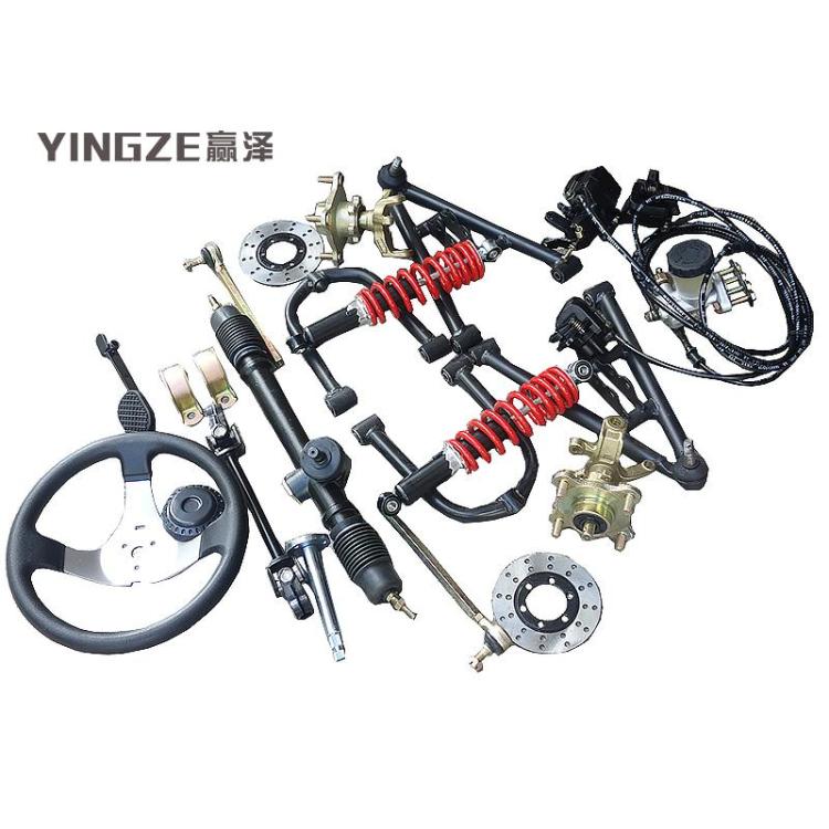 DIY Four Wheel Beach Car Kart Accessories Pre-hanging Rocker Arm Direction Turn To One Drag Three Disc Brakes