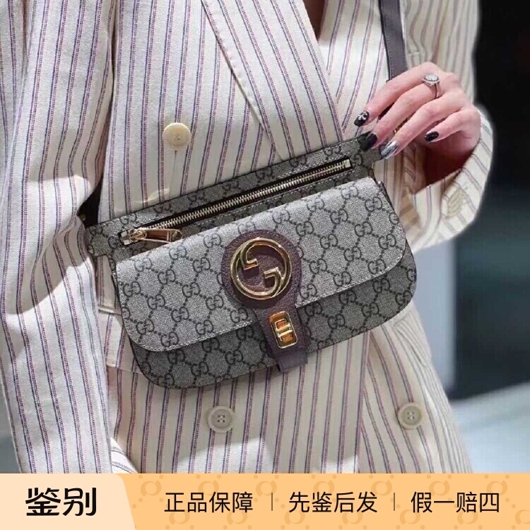 Gucci 718154 Classic Monogram Waist Bag Chest Bag Crossbody Bag Unisex First Release Gucci 718154 Classic Monogram Waist Bag Chest Bag Crossbody Bag Unisex First Release