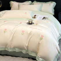 LUXE|轻奢高级感冰丝床上四件套夏季床品水洗真丝被套凉感单双人