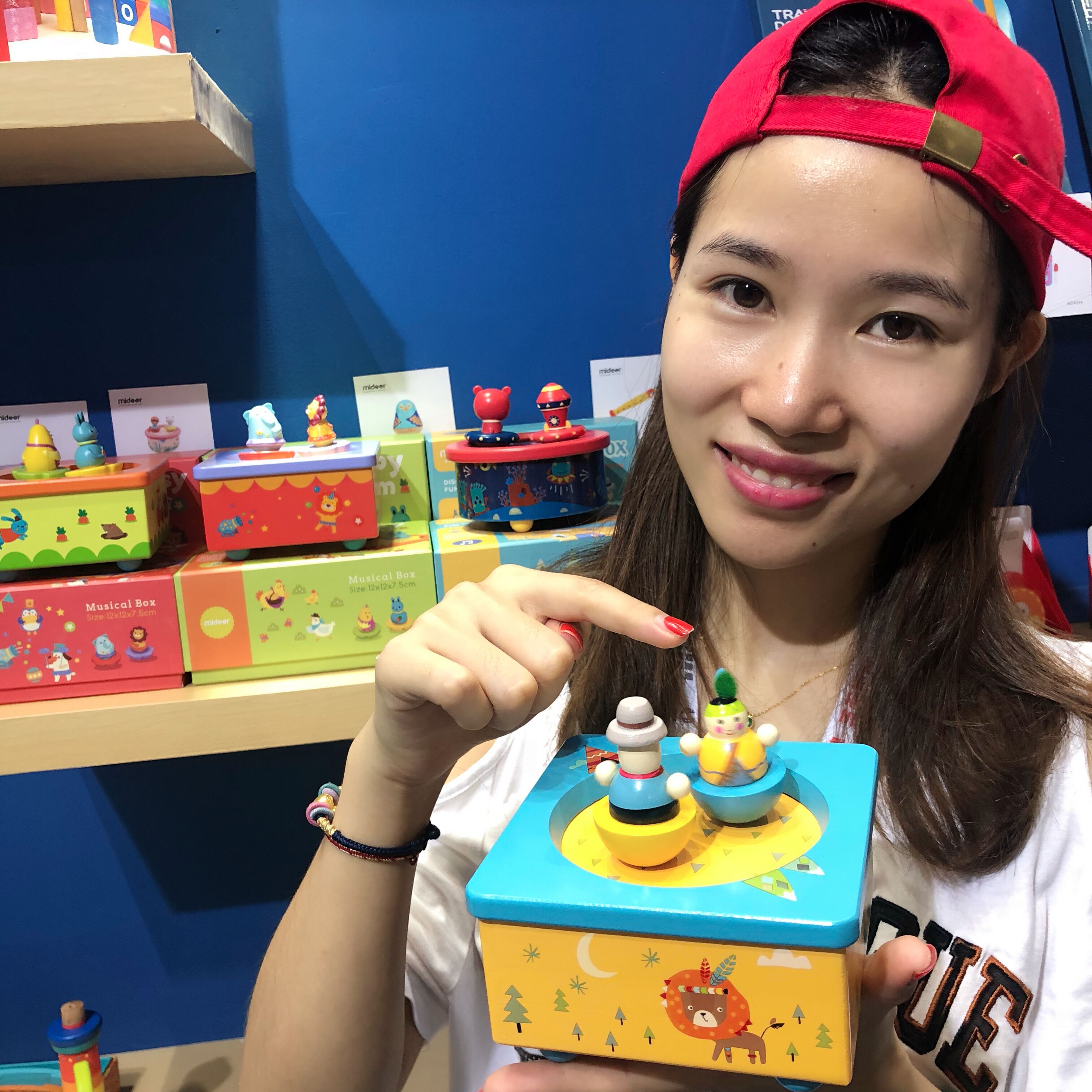 MiDeer Miraffe Music Box Spinning Octaphonic Box Wood Music Box Baby Shake Bash Early Teach Toys