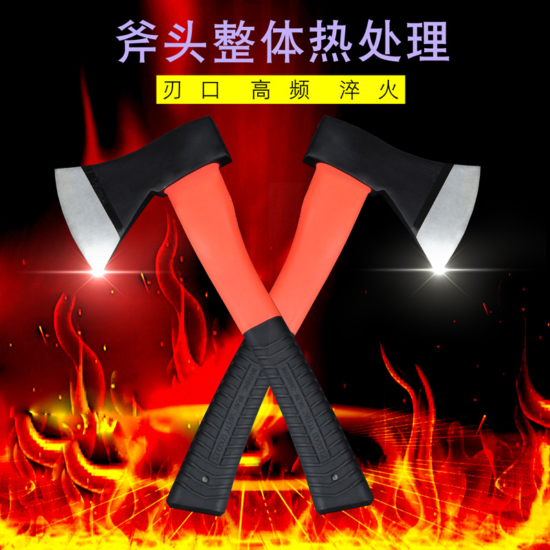 ShuGong Kaishan big axe Logging axe Woodworking pure steel axe Household tree chopping axe Chopping wood Chopping bones