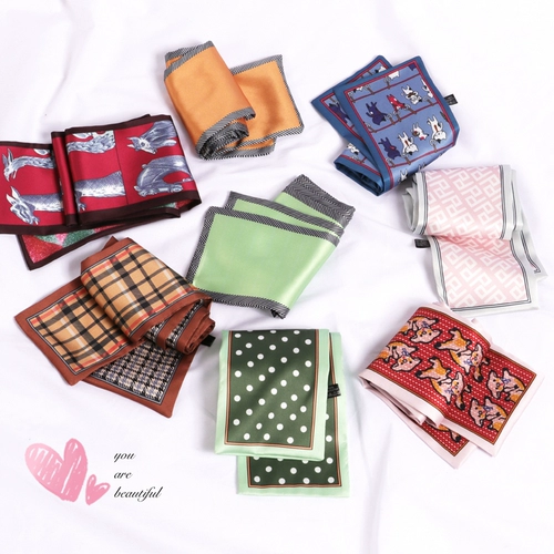 Брендовый шейный платок, универсальная сумка, лента, повязка на голову, шарф, Южная Корея