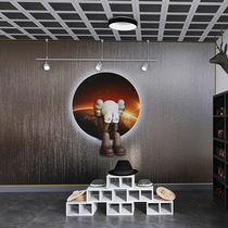 Cartoon Sesame Street Metal Protective Wall Panel Interior Decoration Integrated Wall Panel Mesh Red Clothing Shop Industrial Wind Gusset Plate Wall