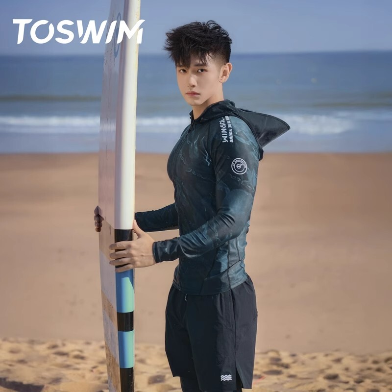 Toswim Men's Swimwear Swimming Gear Set: Swim Trunks, Swim Cap, Swimming Goggles, Three-Piece Set, Sun Protection, Long Sleeves, Long Pants, Diving, Surfing Toswim Men's Swimwear Swimming Gear Set: Swim Trunks, Swim Cap, Swimming Goggles, Three-Piece Set, Sun Protection, Long Sleeves, Long Pants, Diving, Surfing