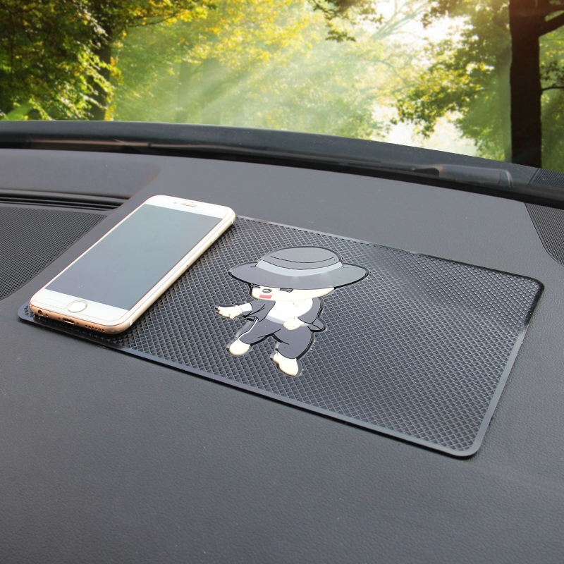 Anti-skid pad car car car with large silicone pad high-end black perfume seat pad stick mobile phone storage sticker long version