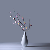 New Chinese style creative ceramic white small vase decoration Jingdezhen retro negotiation table flower living room coffee table jewelry