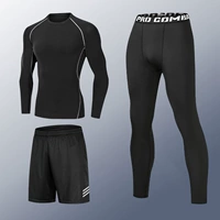 Спортивный лонгслив для спортзала, быстросохнущий дышащий комплект, 3 предмета