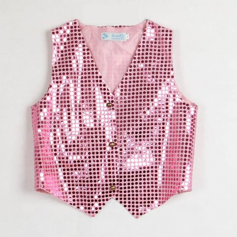 Trẻ em sequins vest dành cho người lớn jazz jazz biểu diễn múa hiện đại chương trình khiêu vũ vest bé trai sân khấu đạo cụ