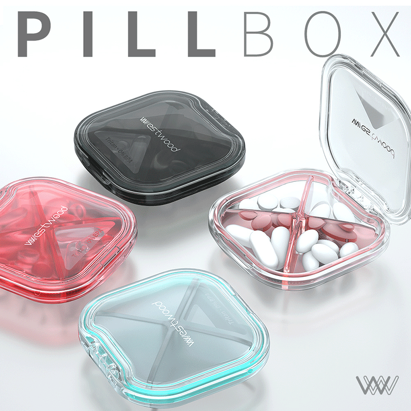 Kit Portable Woman Carry-on with small medicine box Japanese medicine ingots Pill Box A Week Sealed Medicine Containing box