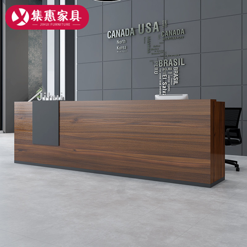 Desk Desk Front Desk Desk Brief About Modern Company Reception Desk Atmosphere Guangzhou Office Furniture Innate Silver Counter Reception Desk