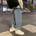 ins triều bị phá vỡ lỗ quần jean nam Hàn Quốc phiên bản của giản dị xu hướng lỏng quần chín điểm Harajuku gió trăm chàng trai quần. 