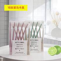 Japanese toothbrush macaron toothbrush soft hair adult ultra-fine super soft couple small head family combination nano brush