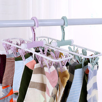 Dormitory Multifunction Windproof Folded Sun-hanger Non-slip Underwear Socks Clothes Hanger Children Baby Clothing Drying Racks