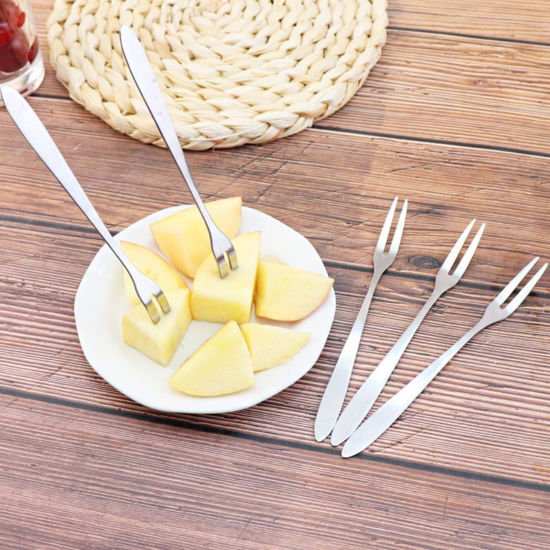 Stainless steel fruit fork set home children's fruit sign small fork European western tableware fruit cake dessert fork