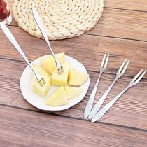 Stainless steel Fruit fork suit Home Childrens fruit Sign small fork European style Western cutlery fruit cake sweet pitchfork