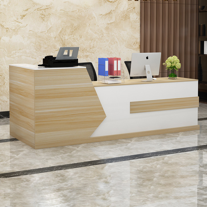 Cashier Counter Bar Counter Bar Counter Company Front Office Reception Desk Modern Brief Merchants Use Type Corner Counter Training Institution Service Desk