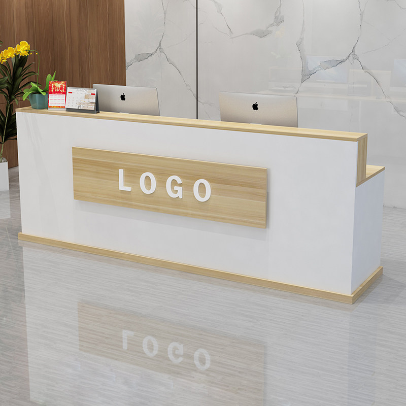 Front desk reception desk cashier shop small commercial bar cabinet simple modern supermarket clothing store counter paint