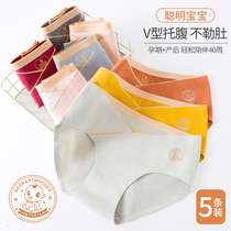 Pregnant womans underwear female pure cotton antibacterial pregnancy early gestation mid-gestation mid-low waist maternal month child thin shorts