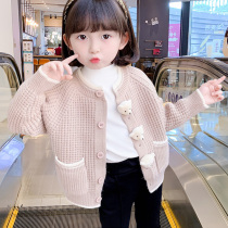 Autumn Winter Girl Sweater Sweatshirt Autumn Clothing 2021 New Ocean Qi Womens Knitted Blouse Thickened Jacket Childrens Clothing