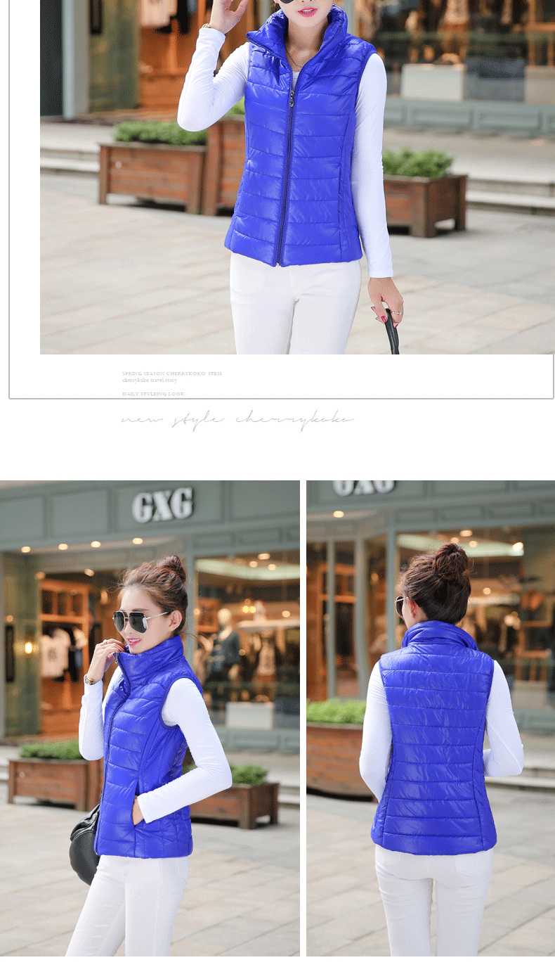 Lời nói đầu mùa thu 2017 mùa thu và mùa đông mới của Hàn Quốc cotton vest Slim bông nhỏ áo khoác vest jacket vest phụ nữ ngắn áo blazer nữ